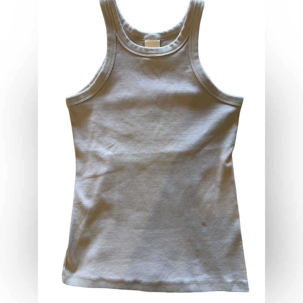 H&M Beige Ribbed Tank Top